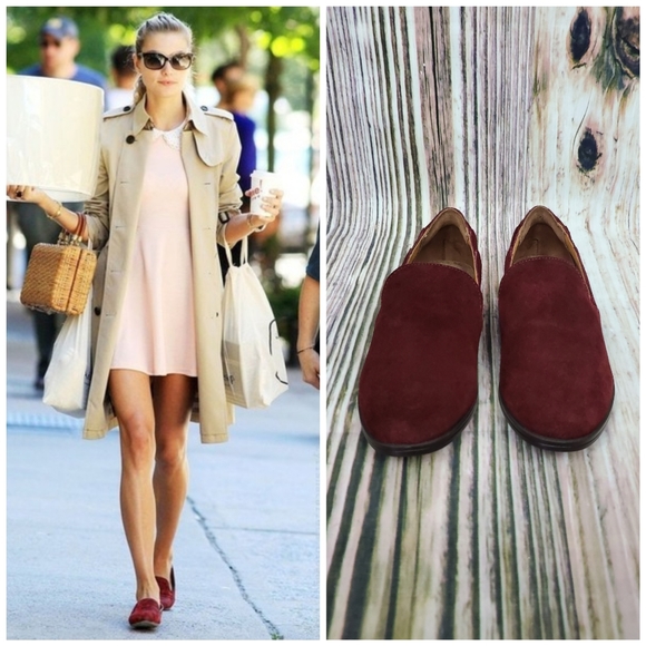Rockport Perpetua Oxblood Suede Slip On 